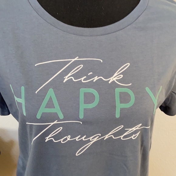 🦋Nine West Graphic Tshirt “Think Happy Thoughts” Size M - Picture 2 of 7
